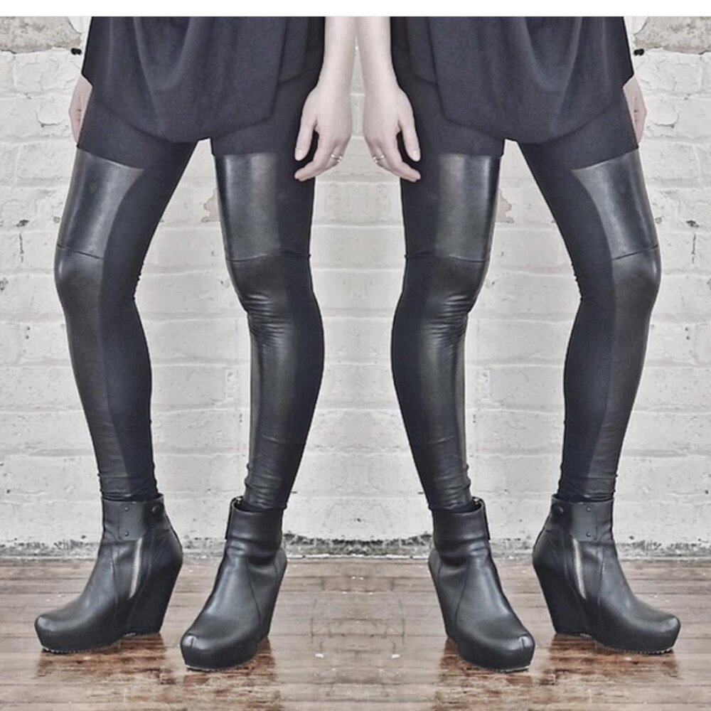 Nuit Clothing Atelier Leather Panel Leggings